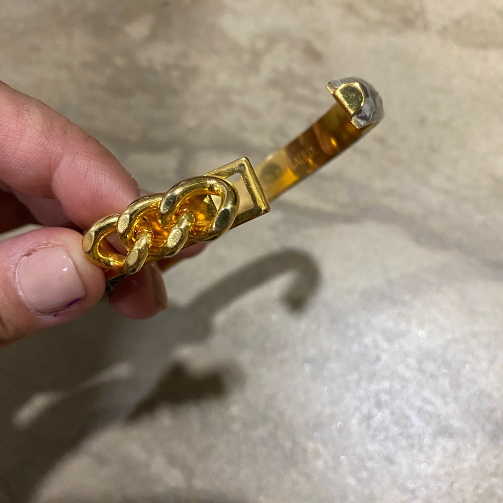 Vita snakeskin gray cuff bracelet